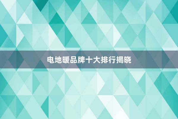 电地暖品牌十大排行揭晓